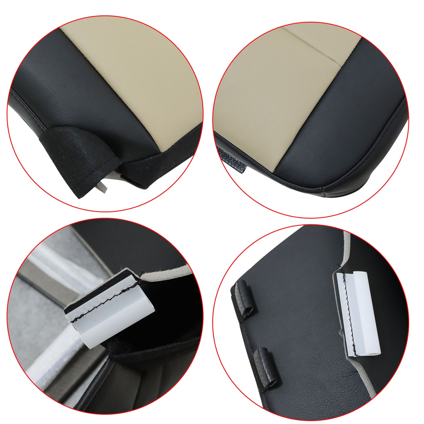 For 2007-2014 Ford Expedition EL Driver Replacement Bottom Leather Seat Cover