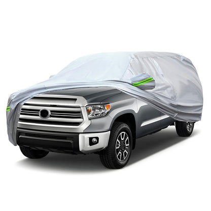 Upgrade Car Cover For Outdoor Dirty Sun Rain Snow Waterproof Breathable Silver