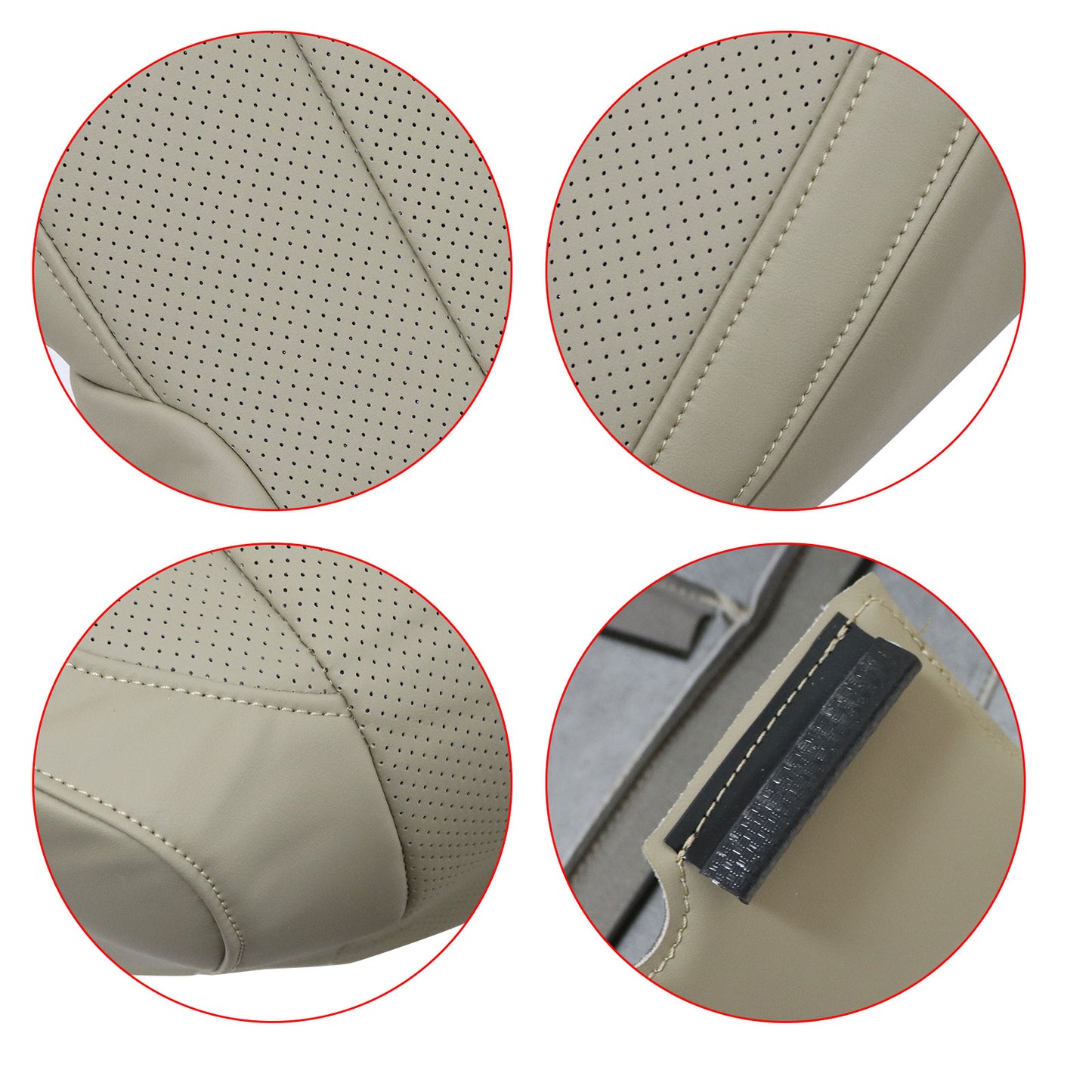 For 2008 Lexus RX330 RX350 RX400h Driver Bottom Perf Leather Seat Cover Tan