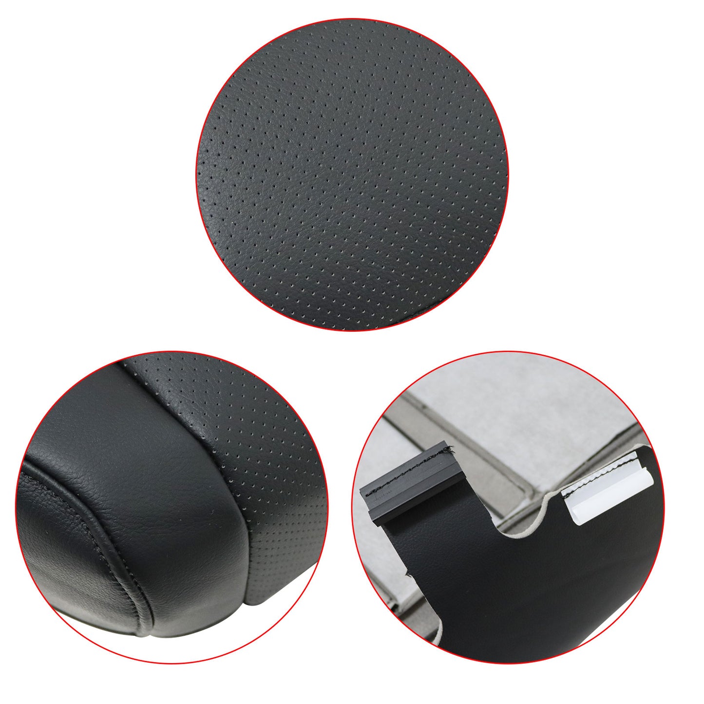 Front Driver Bottom Perf Leather Seat Cover Black For 2012 2013 2014 Acura TSX