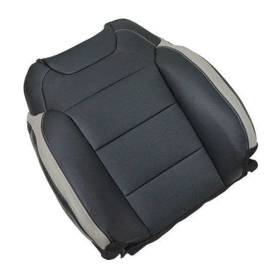 Front Driver Side Top Leather Seat Cover Black For 2017 2018 Ford F-150
