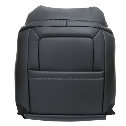 Front Driver Side Top Leather Seat Cover Black For 2017 2018 Ford F-150