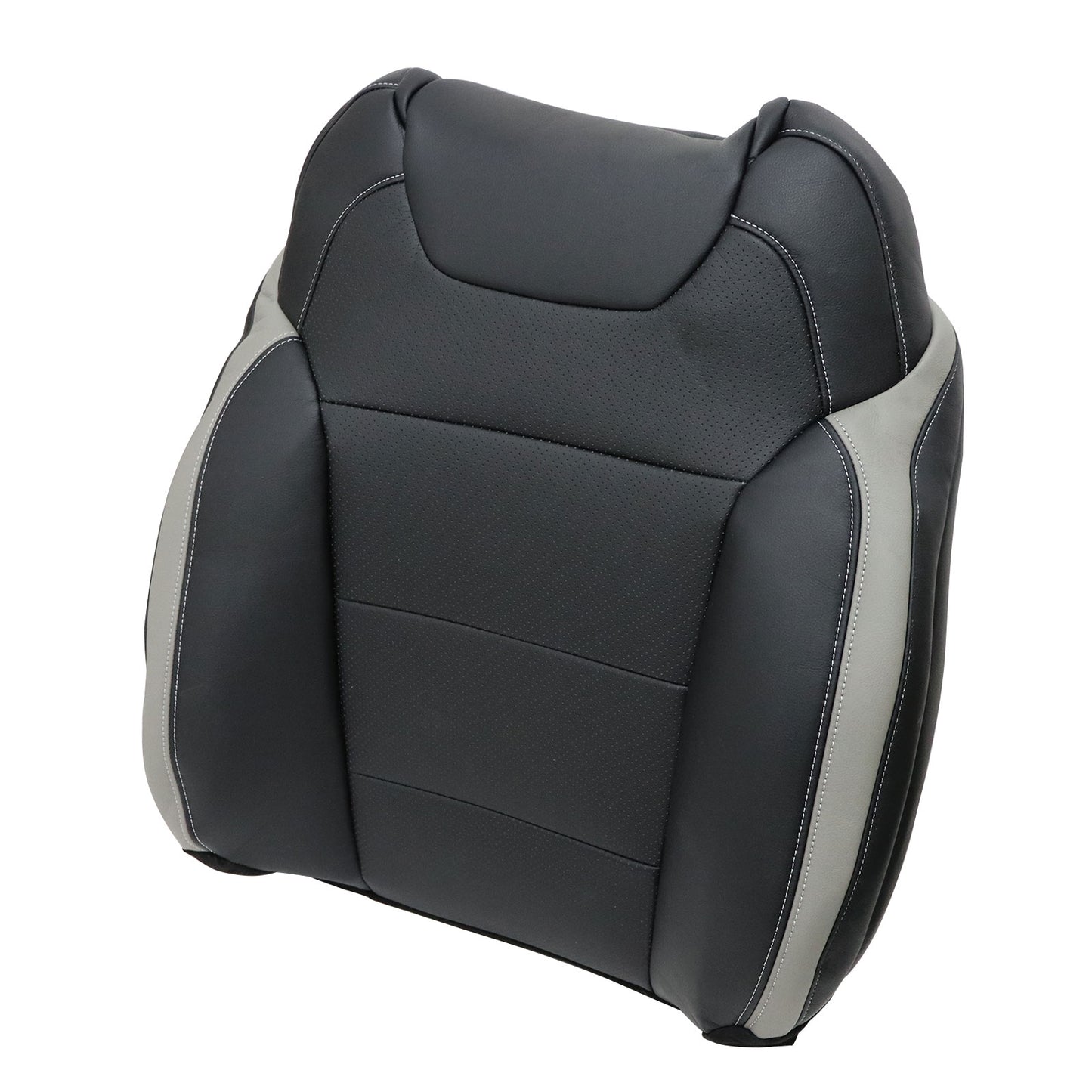Front Driver Side Top Leather Seat Cover Black For 2017 2018 Ford F-150