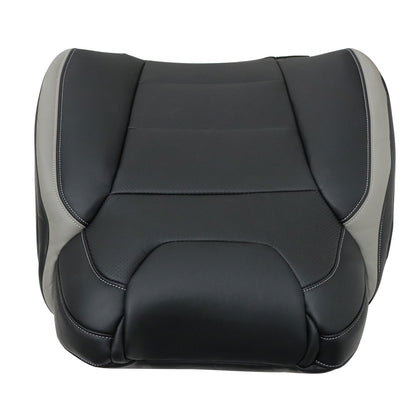 Passenger Side Top Leather Seat Cover Black PERF For 2017 2018 Ford F-150