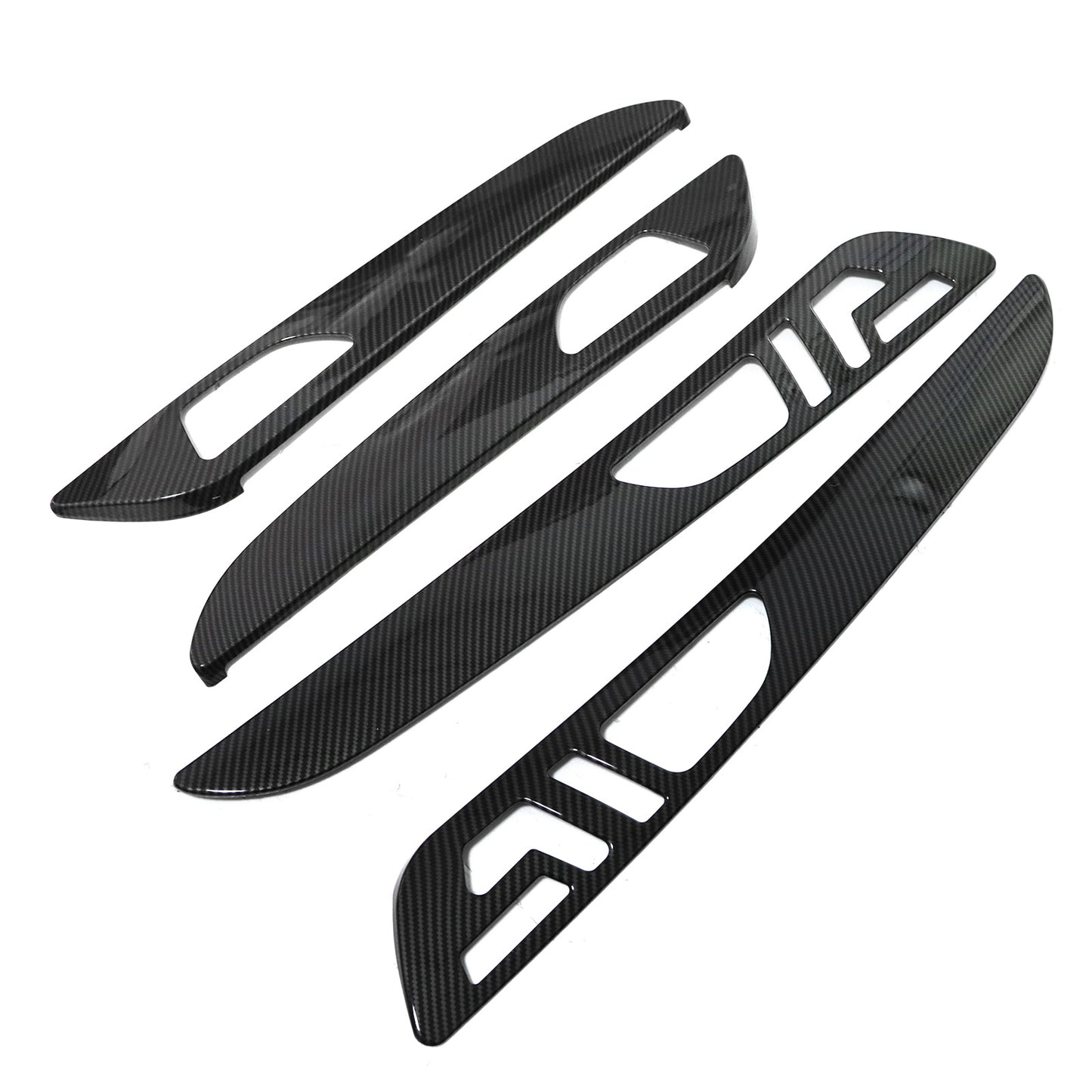 Interior Door Panel Cover Trim Carbon Fiber For Benz GLE GLS W166 X166 2013-19