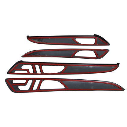 Interior Door Panel Cover Trim Carbon Fiber For Benz GLE GLS W166 X166 2013-19