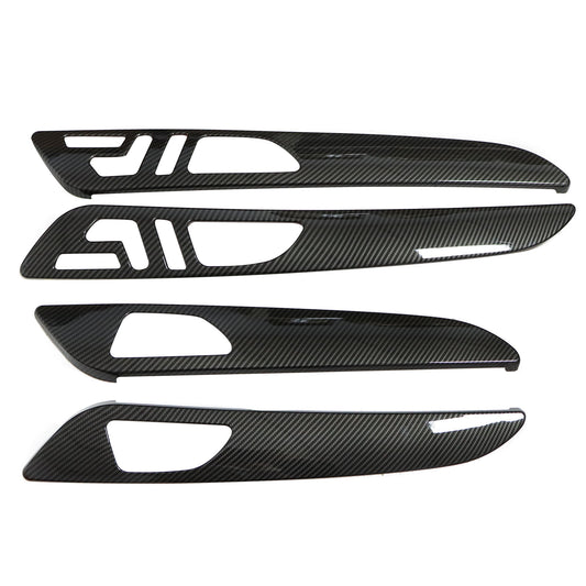 Interior Door Panel Cover Trim Carbon Fiber For Benz GLE GLS W166 X166 2013-19