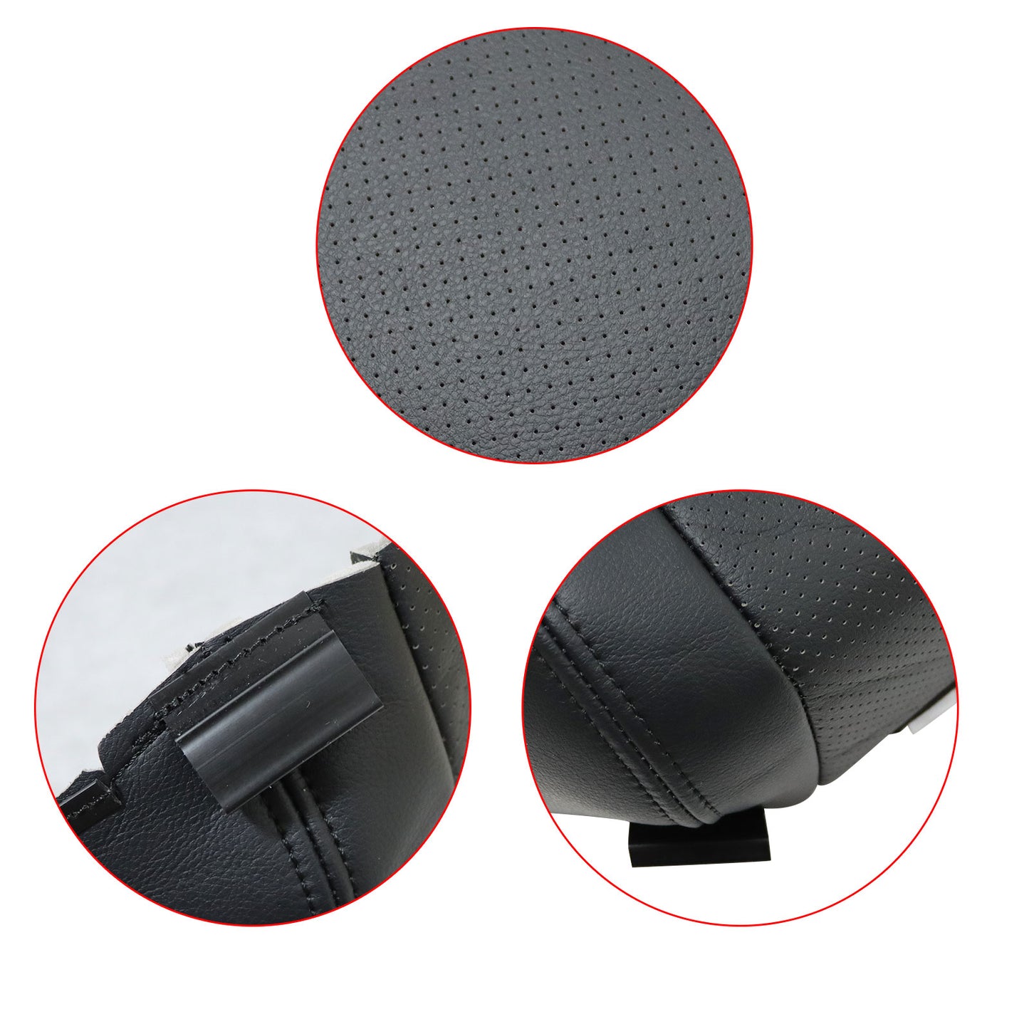 For 2005-2008 Acura TL Driver Side Bottom Perforated Leather Seat Cover Black A