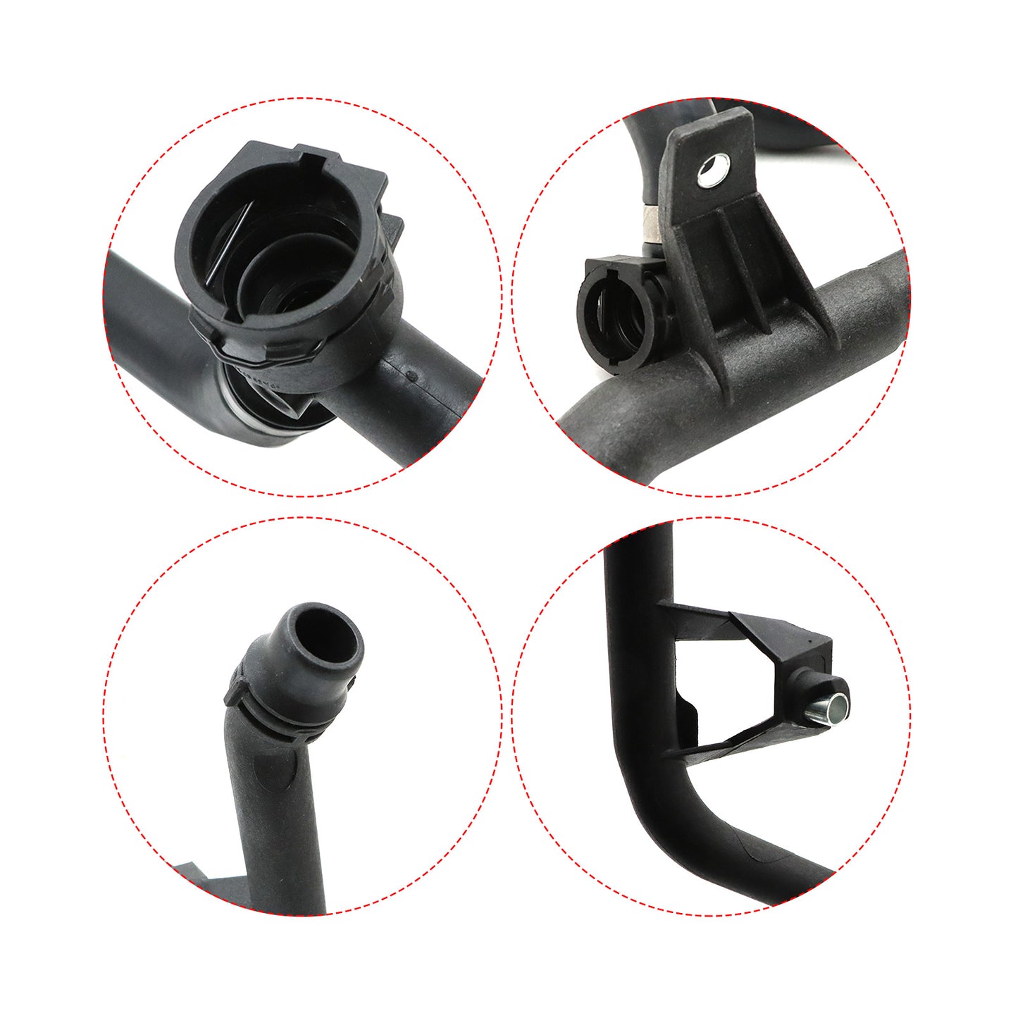 For BMW E82 128i 325i 4-Way Radiator Coolant Water Hose Assembly 17127524190