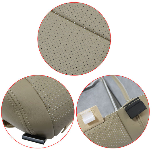 For 2005 to 2008 Acura TL Driver Side Bottom Perforated Leather Seat Cover Tan