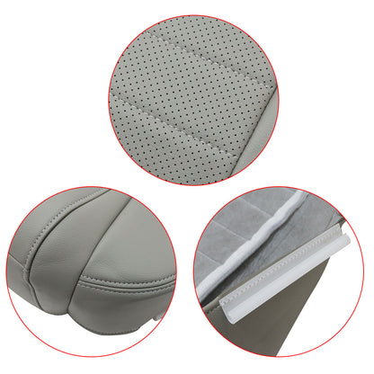 Driver Bottom PERF Leather Seat Cover Gray For 2005 2006 2007 Ford Mustang GT