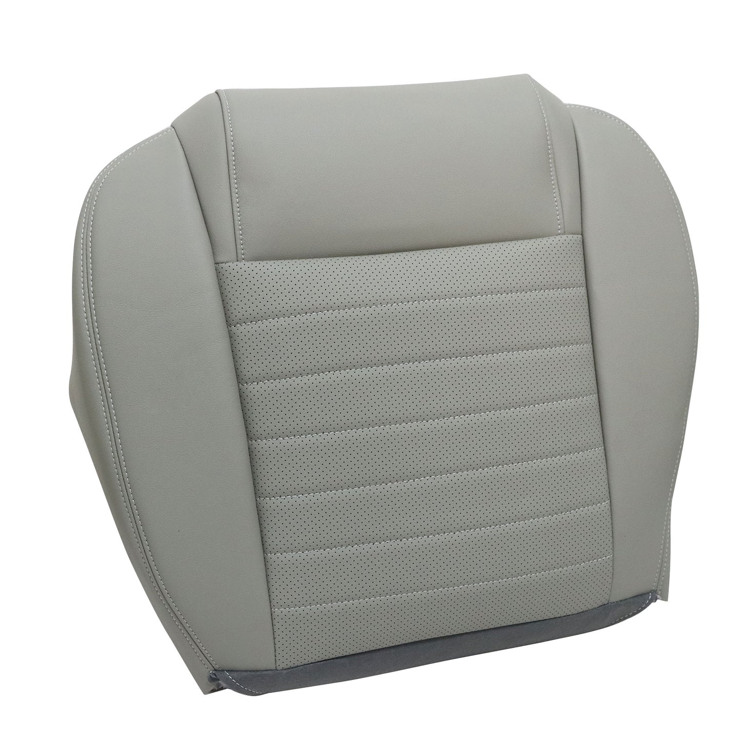 Driver Bottom PERF Leather Seat Cover Gray For 2005 2006 2007 Ford Mustang GT
