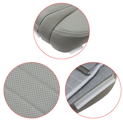 Passenger Bottom PERF Leather Seat Cover Gray For 2005 2006 2007 Ford Mustang GT