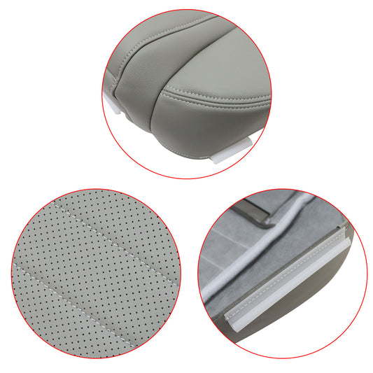 Passenger Bottom PERF Leather Seat Cover Gray For 2005 2006 2007 Ford Mustang GT