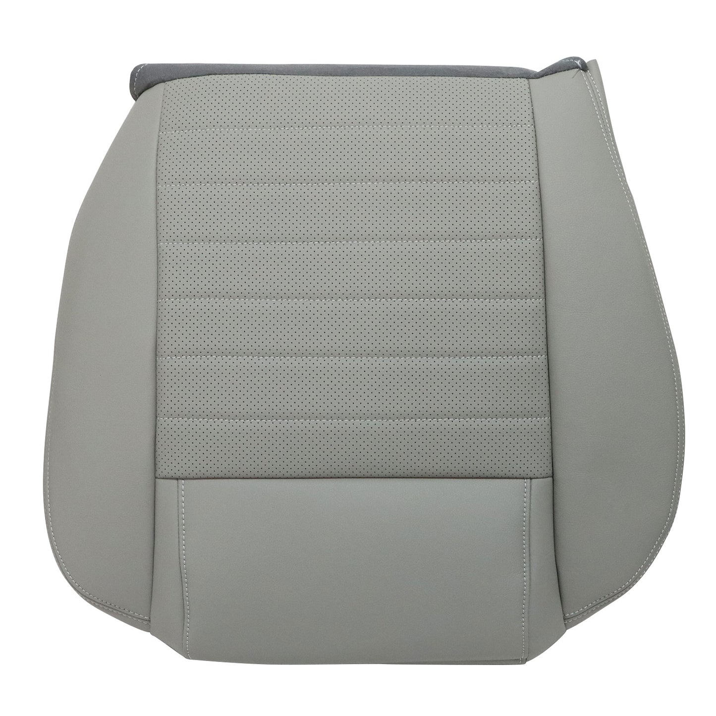 Passenger Bottom PERF Leather Seat Cover Gray For 2005 2006 2007 Ford Mustang GT
