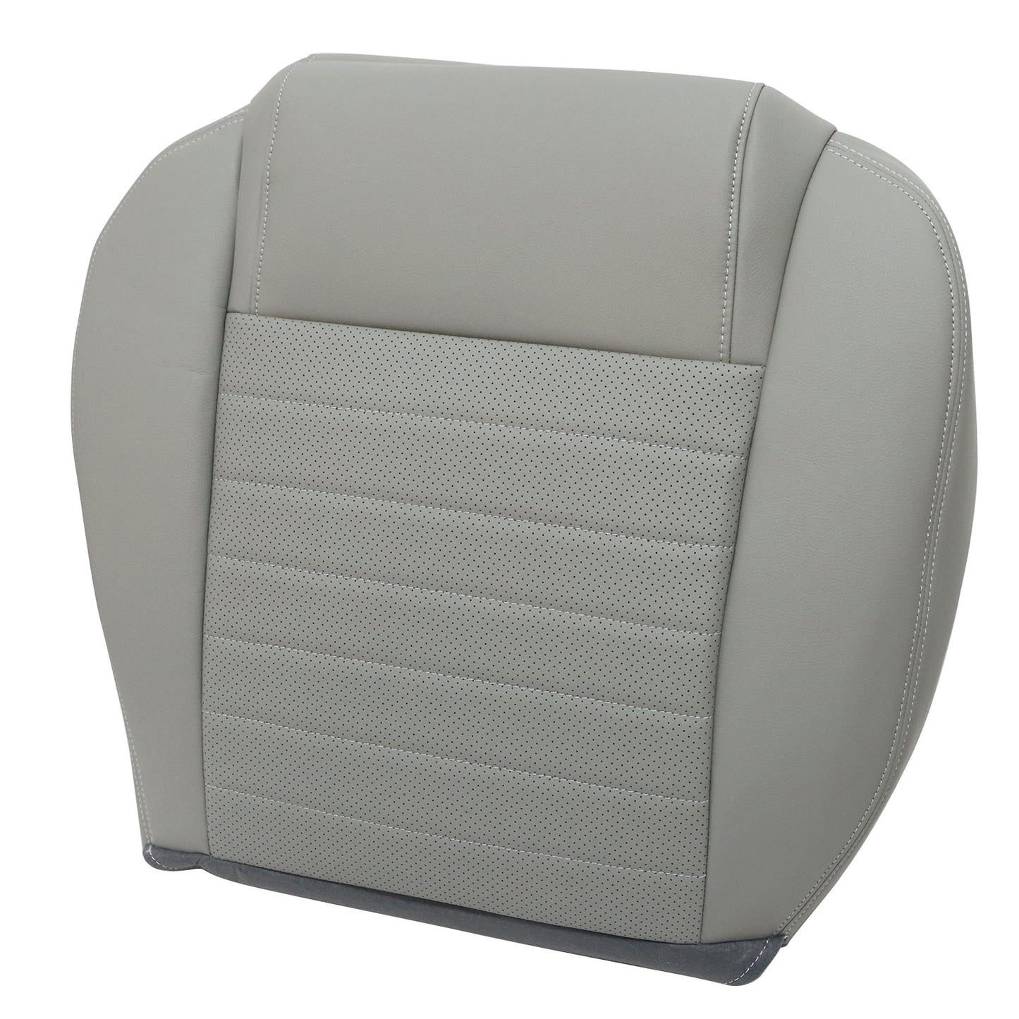 Passenger Bottom PERF Leather Seat Cover Gray For 2005 2006 2007 Ford Mustang GT