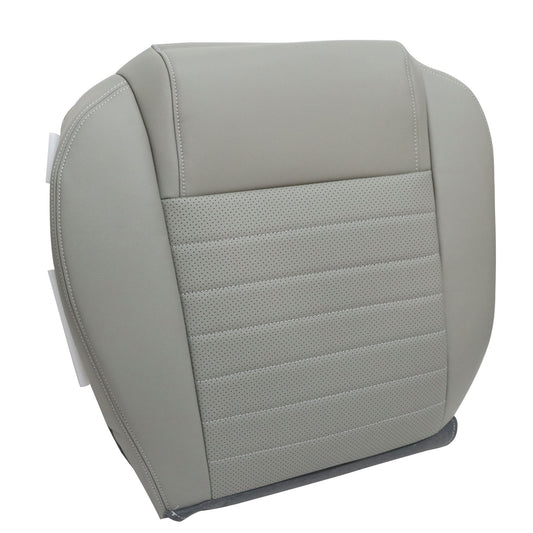 Passenger Bottom PERF Leather Seat Cover Gray For 2005 2006 2007 Ford Mustang GT