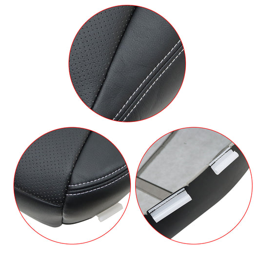For 2009-2013 Subaru Forester Driver Side Bottom Leather Seat Cover Black Perf