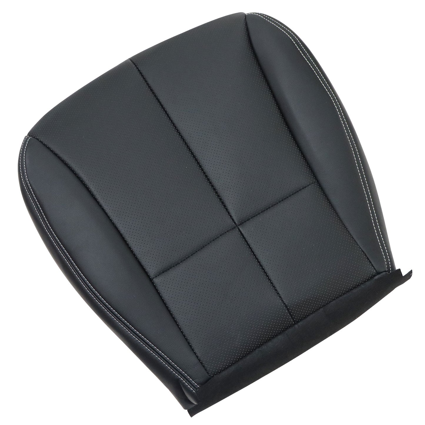 For 2009-2013 Subaru Forester Driver Side Bottom Leather Seat Cover Black Perf