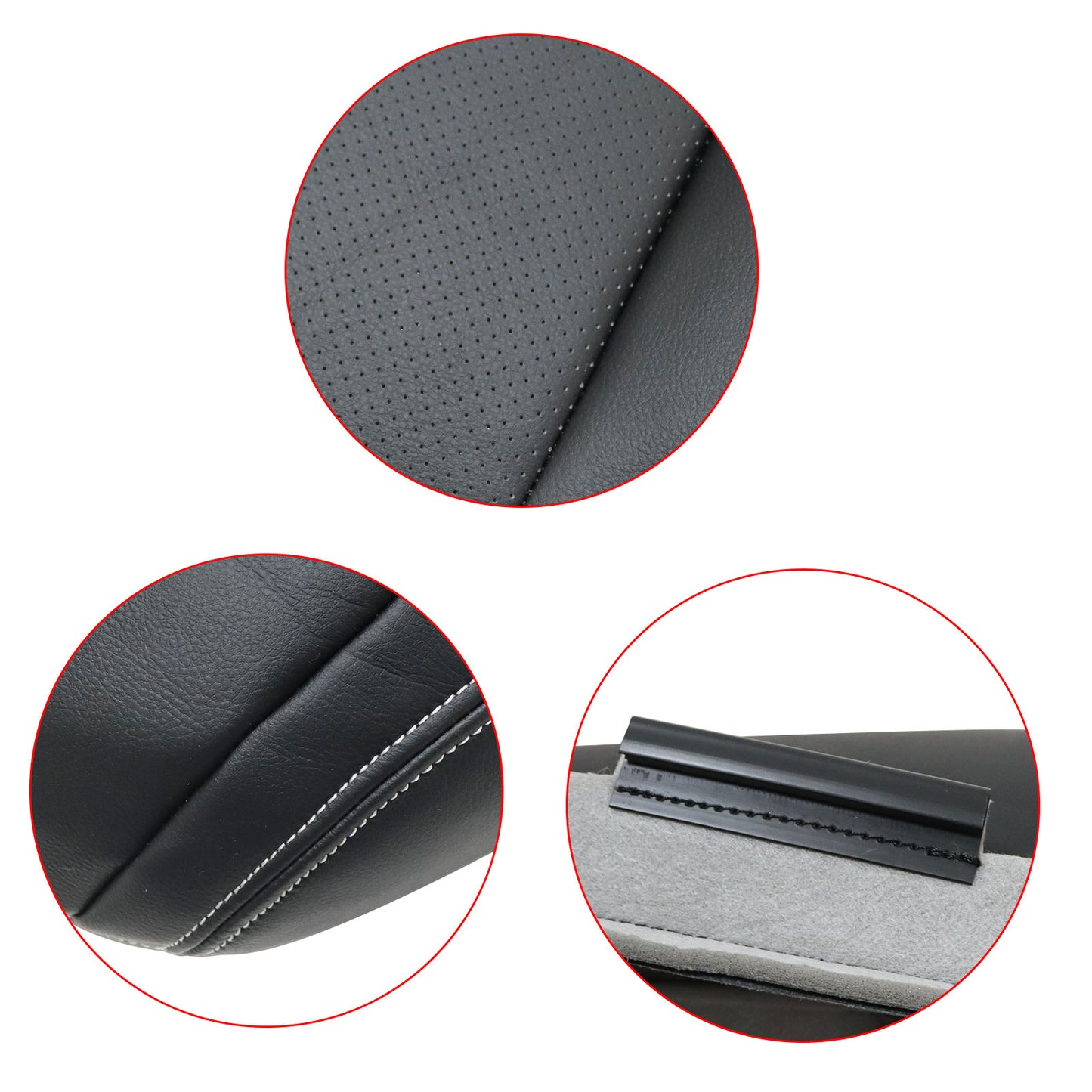 For 2014-2020 Infiniti Q50 Driver Top Replacement Perf Leather Seat Cover Black