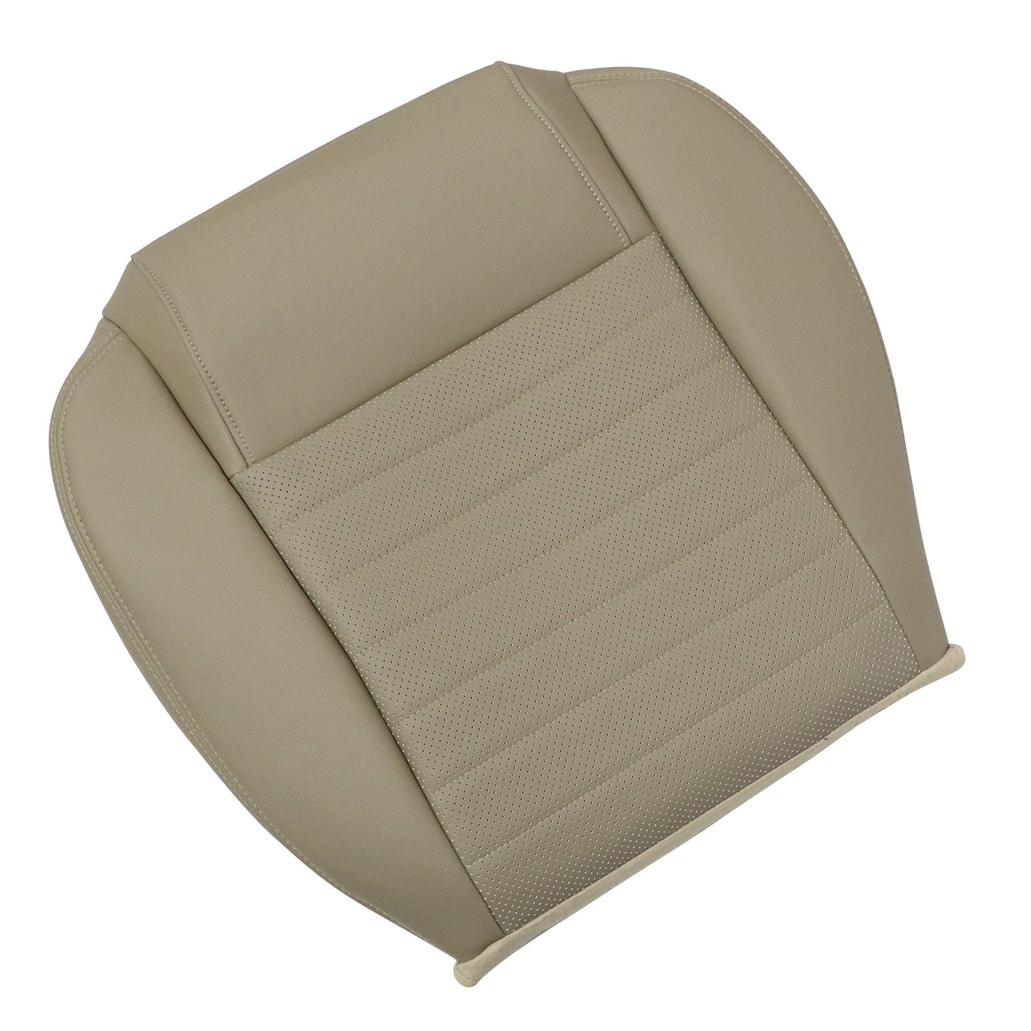 Front Driver Bottom Perf Leather Seat Cover Tan For 2008 2009 Ford Mustang GT V8