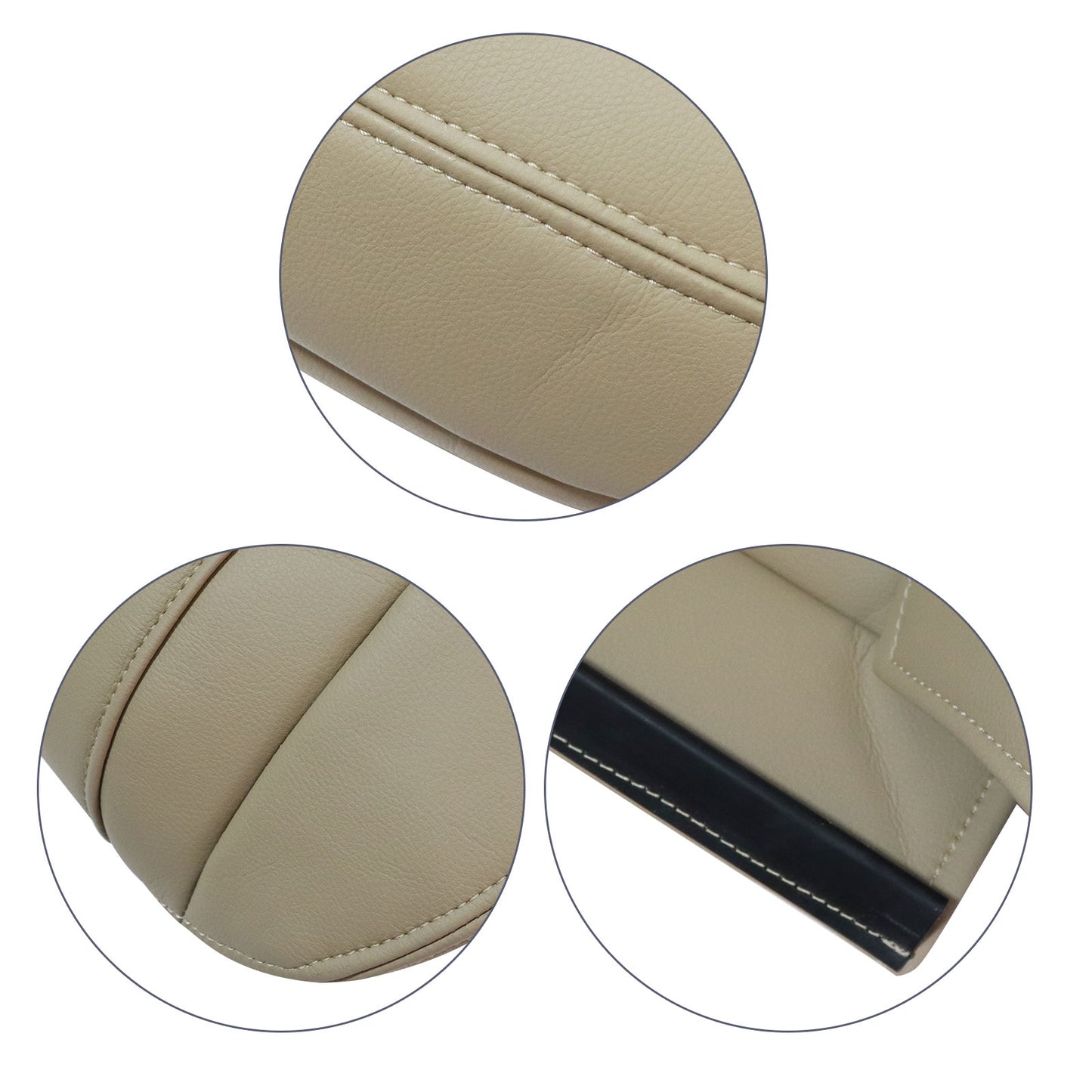 Front Driver Side Top Leather Seat Cover Tan For 2005 2006 2007 Ford Mustang V6