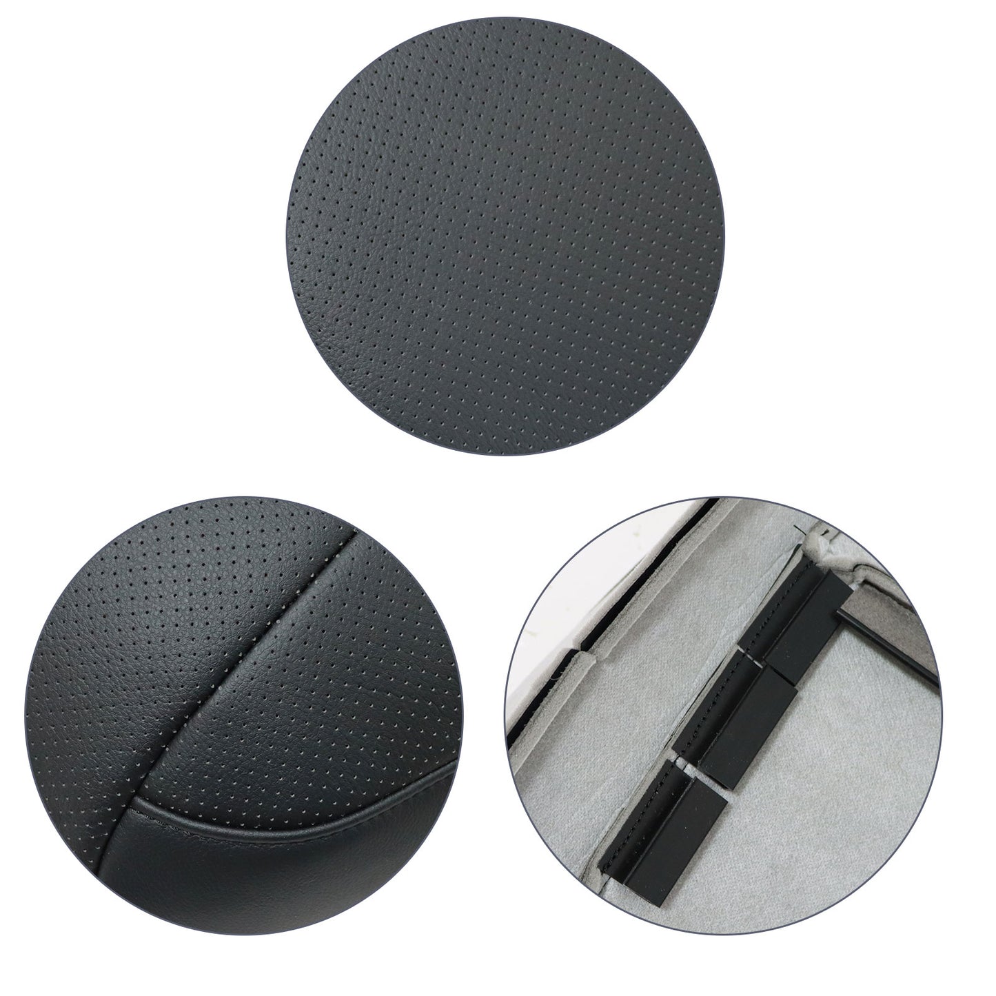 For 2006-2010 VW Jetta Passenger Side Top Replacement Leather Seat Cover Black