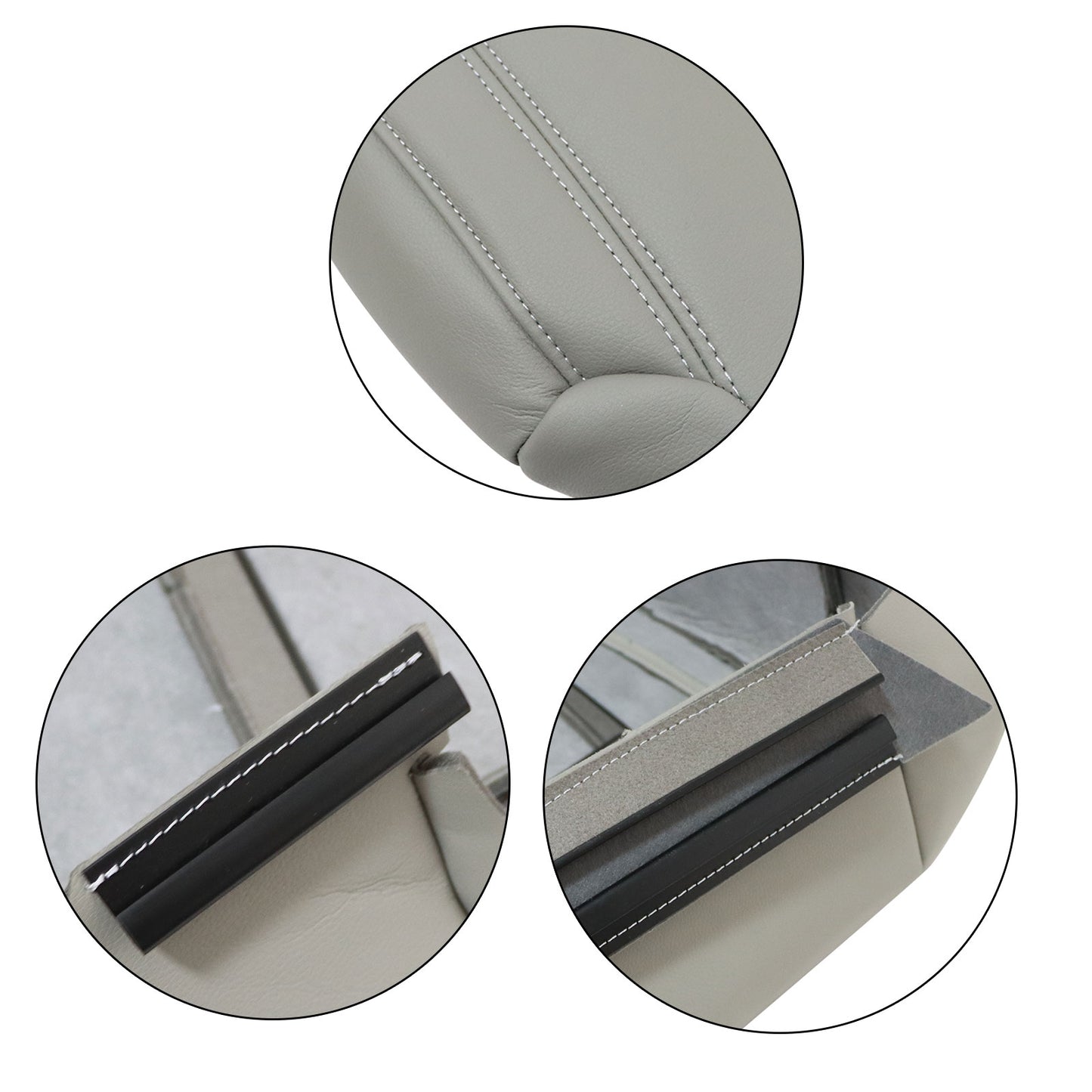 Front Passenger Side Bottom Leather Seat Cover Gray For 2017 2018 Toyota Tundra