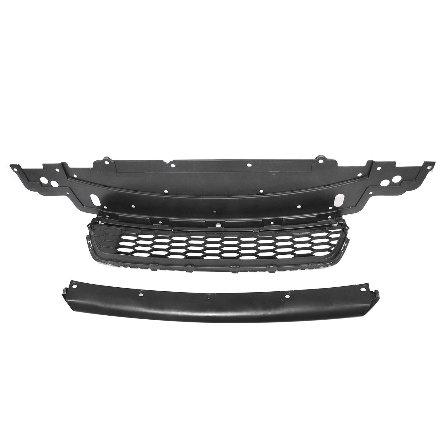 Fit Honda Accord 2013 2014 2015 Front Bumper Lower Grille+Chrome Molding Trim