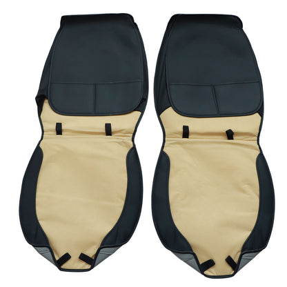 For Toyota RAV4 Tacoma Avalon Camry Car Front & Rear 5-Seat Covers Faux Leather