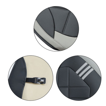 For Toyota RAV4 Tacoma Avalon Camry Car Front & Rear 5-Seat Covers Faux Leather