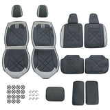 For Toyota RAV4 Tacoma Avalon Camry Car Front & Rear 5-Seat Covers Faux Leather