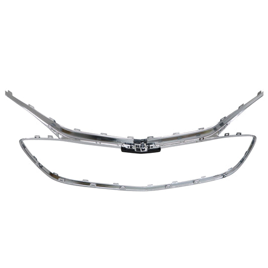 For 2019-2025 Chevrolet Malibu Chrome Front Middle Frame Grille Trim 84473374