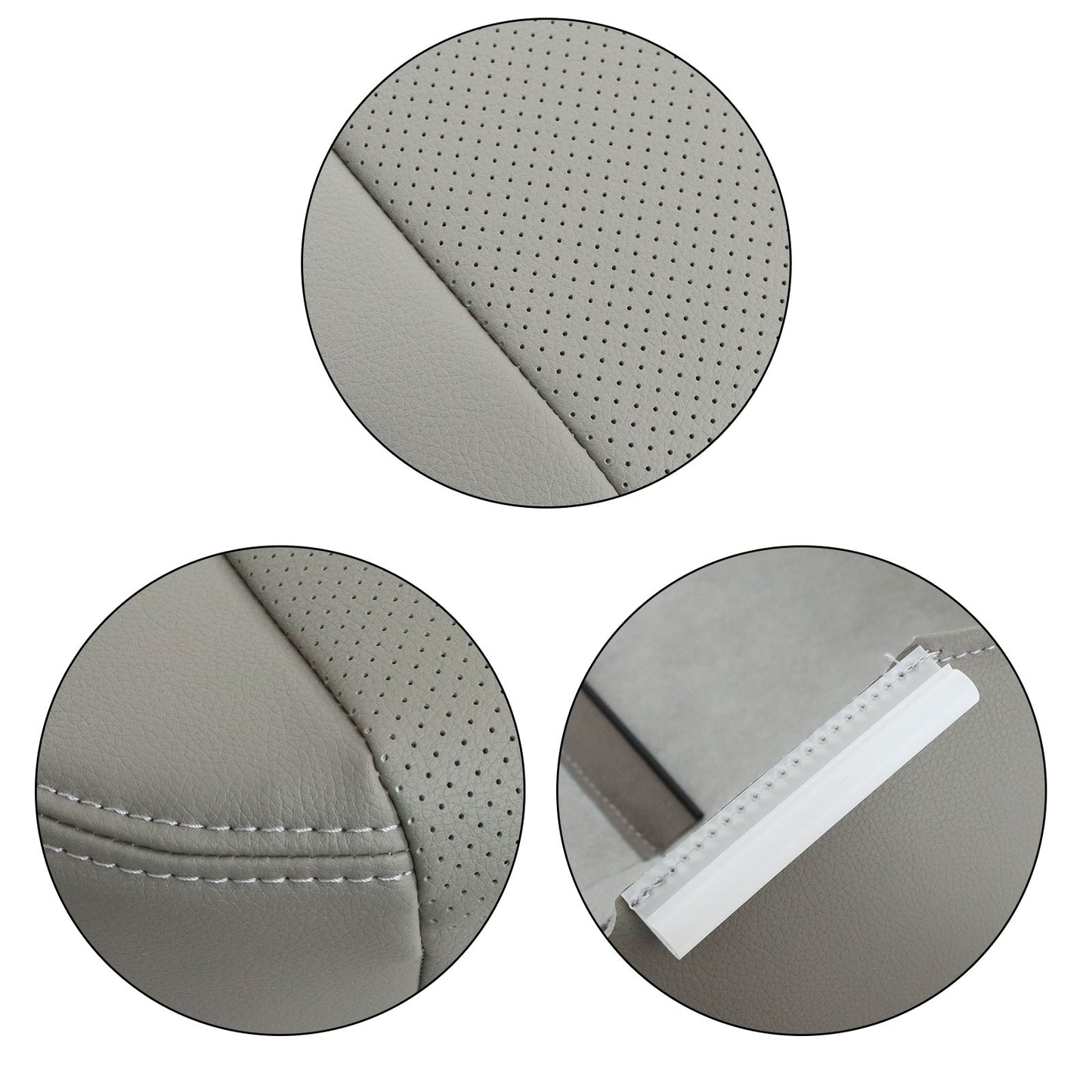 For 2014-2016 Subaru Forester Driver Bottom Replacement Leather Seat Cover Gray
