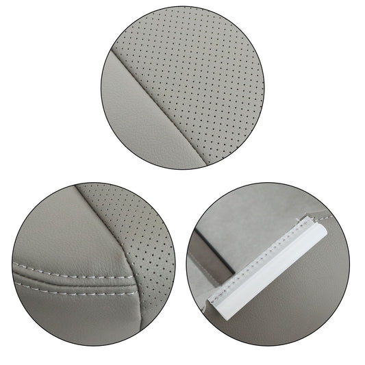 For 2014-2016 Subaru Forester Driver Bottom Replacement Leather Seat Cover Gray