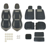 For Toyota RAV4 Prius Sienna Avalon Car Front & Rear 5-Seat Covers Faux Leather