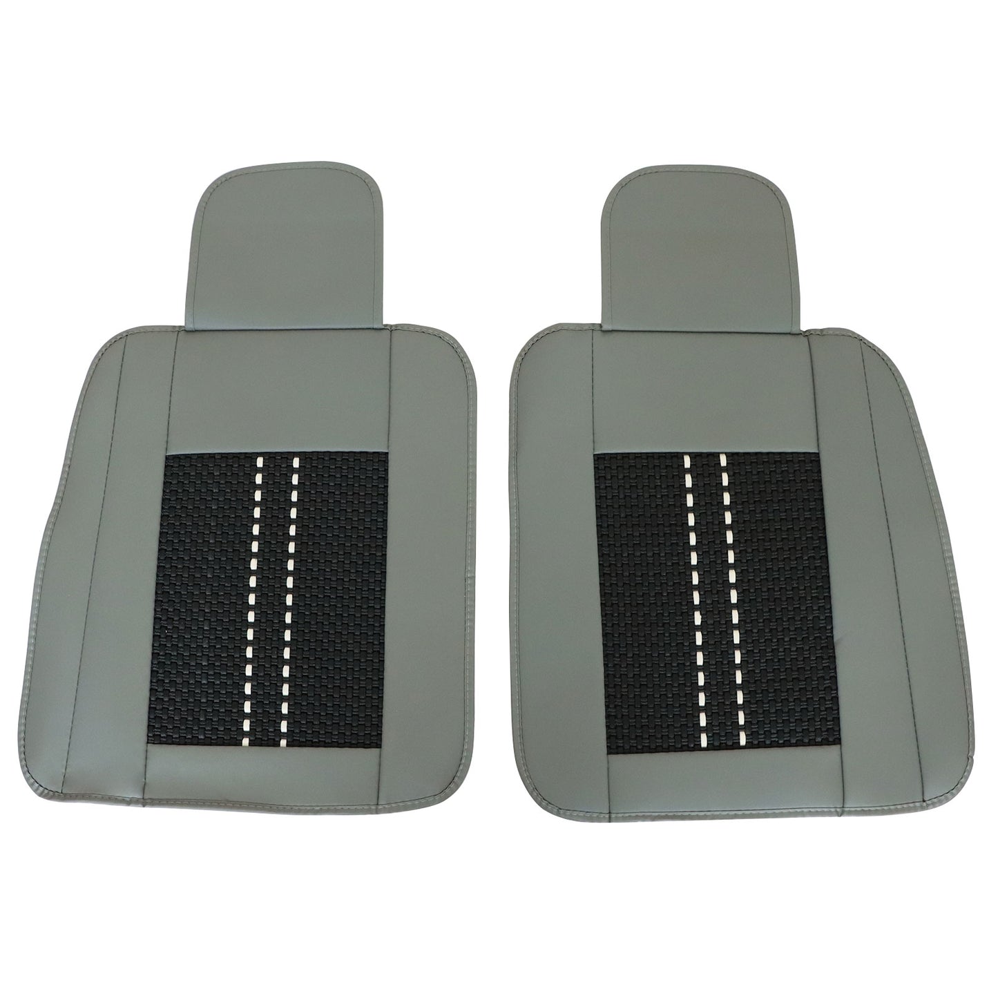 For Toyota Full Set 5-Seat Cover Front & Rear PU Leather Protector Cushion Gray