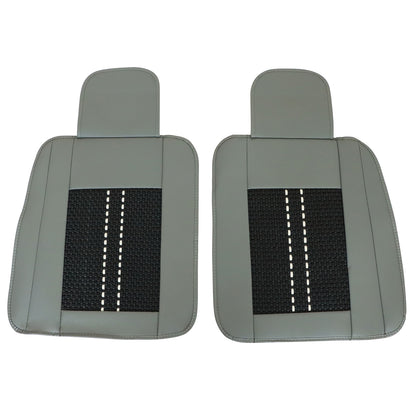 For Toyota Full Set 5-Seat Cover Front & Rear PU Leather Protector Cushion Gray