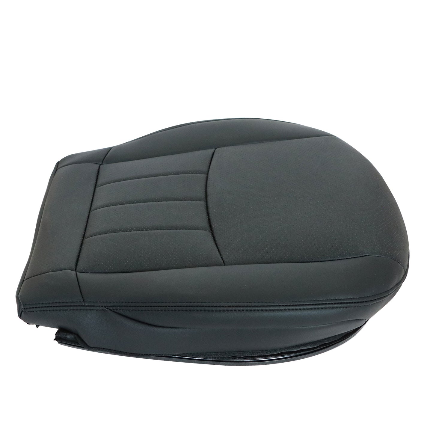 For 2006 2007 Benz C280 Driver Side Bottom Perforated Leather Seat Cover Black