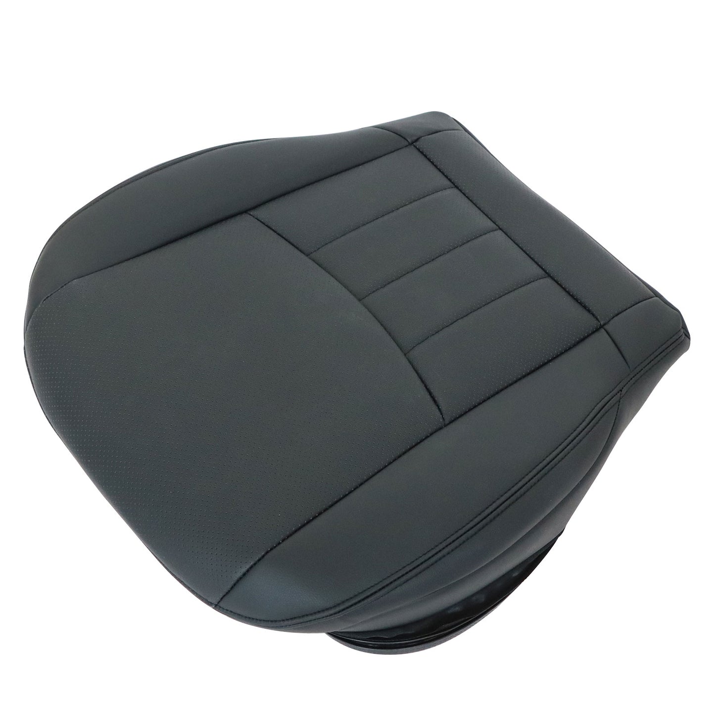 For 2006 2007 Benz C280 Driver Side Bottom Perforated Leather Seat Cover Black