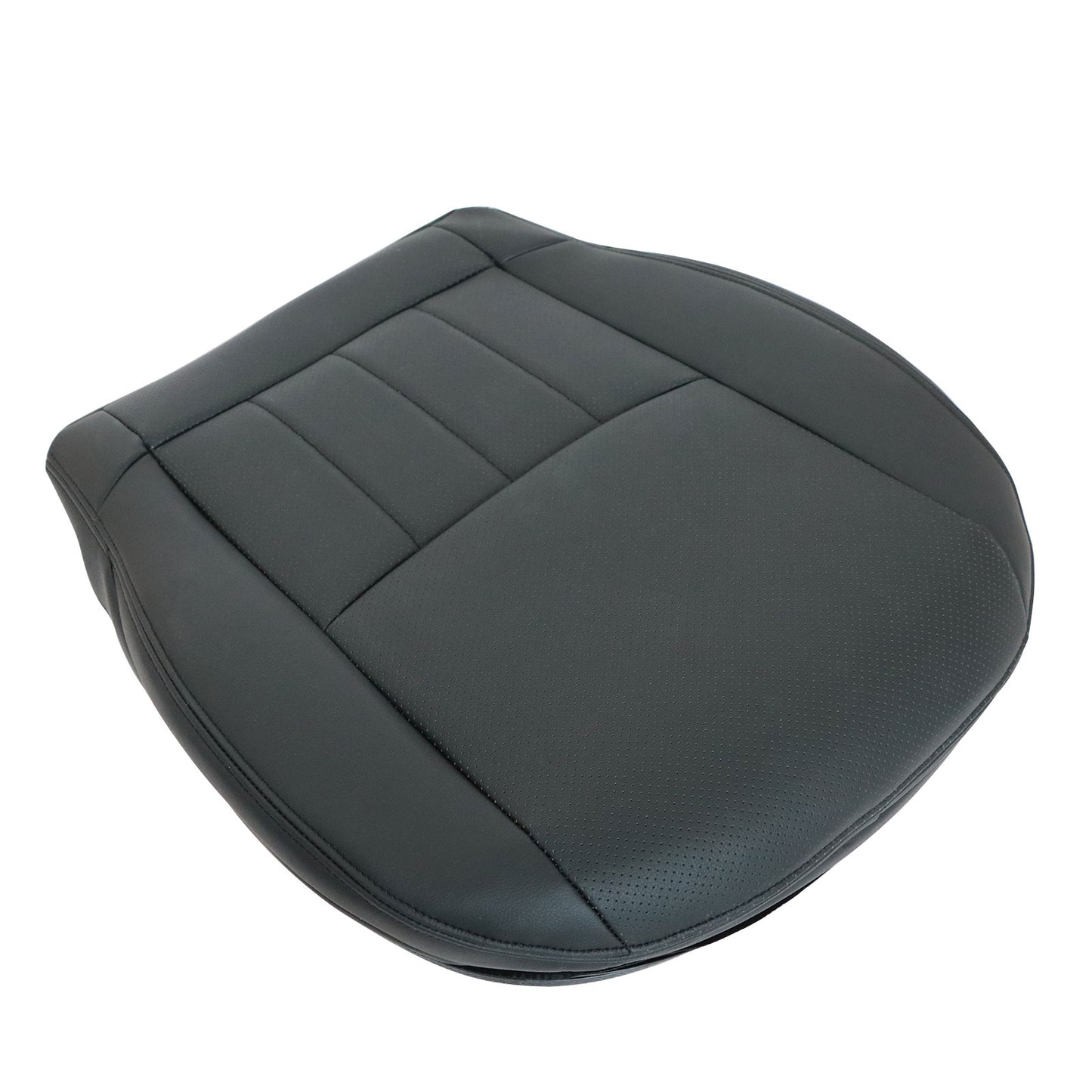 For 2006 2007 Benz C280 Driver Side Bottom Perforated Leather Seat Cover Black