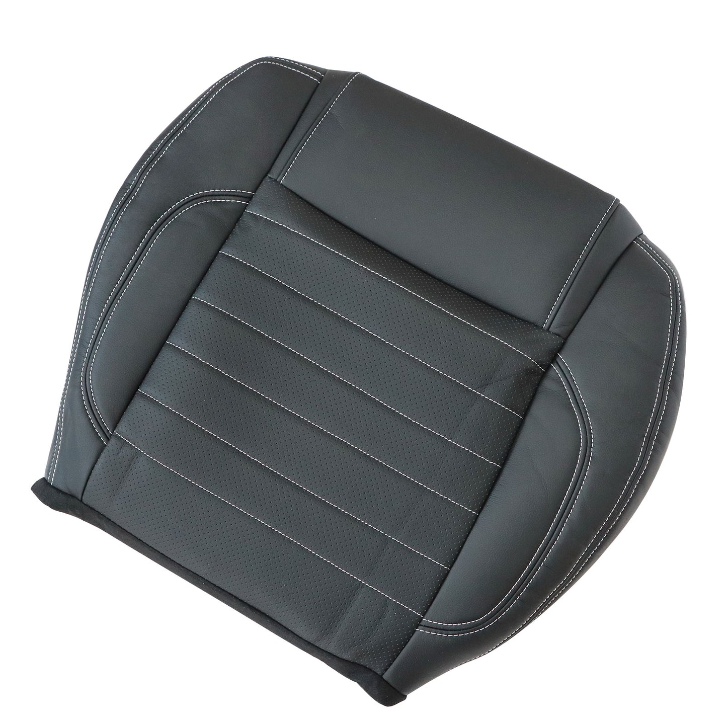 Passenger Bottom Perf Leather Seat Cover Black For 2013 2014 Ford Mustang GT