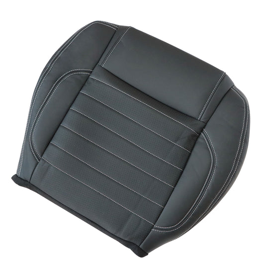 Passenger Bottom Perf Leather Seat Cover Black For 2013 2014 Ford Mustang GT