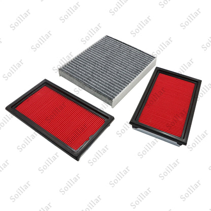 New 2x Fits 2014-2019 INFINITI Q50 Charcoal Cabin Air Filter + Engine Air Filter