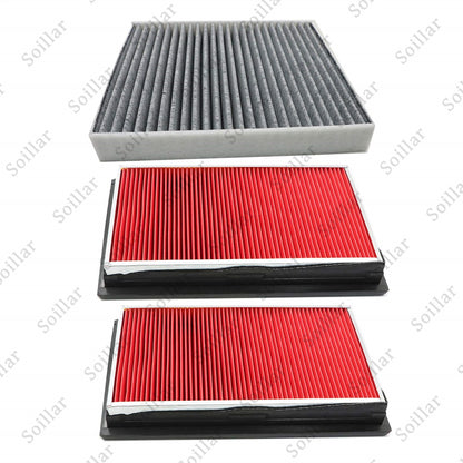 New 2x Fits 2014-2019 INFINITI Q50 Charcoal Cabin Air Filter + Engine Air Filter