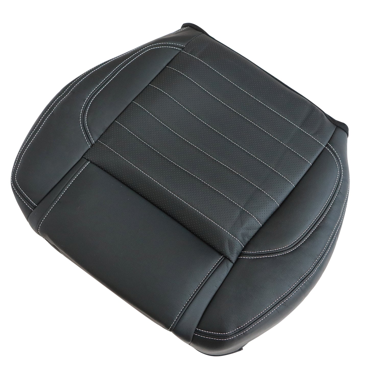Driver Bottom Perforated Leather Seat Cover Black For 2013 2014 Ford Mustang GT