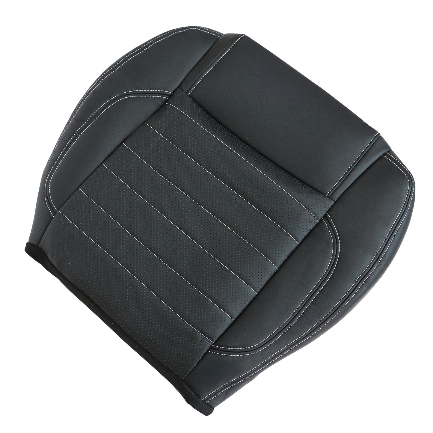 Driver Bottom Perforated Leather Seat Cover Black For 2013 2014 Ford Mustang GT