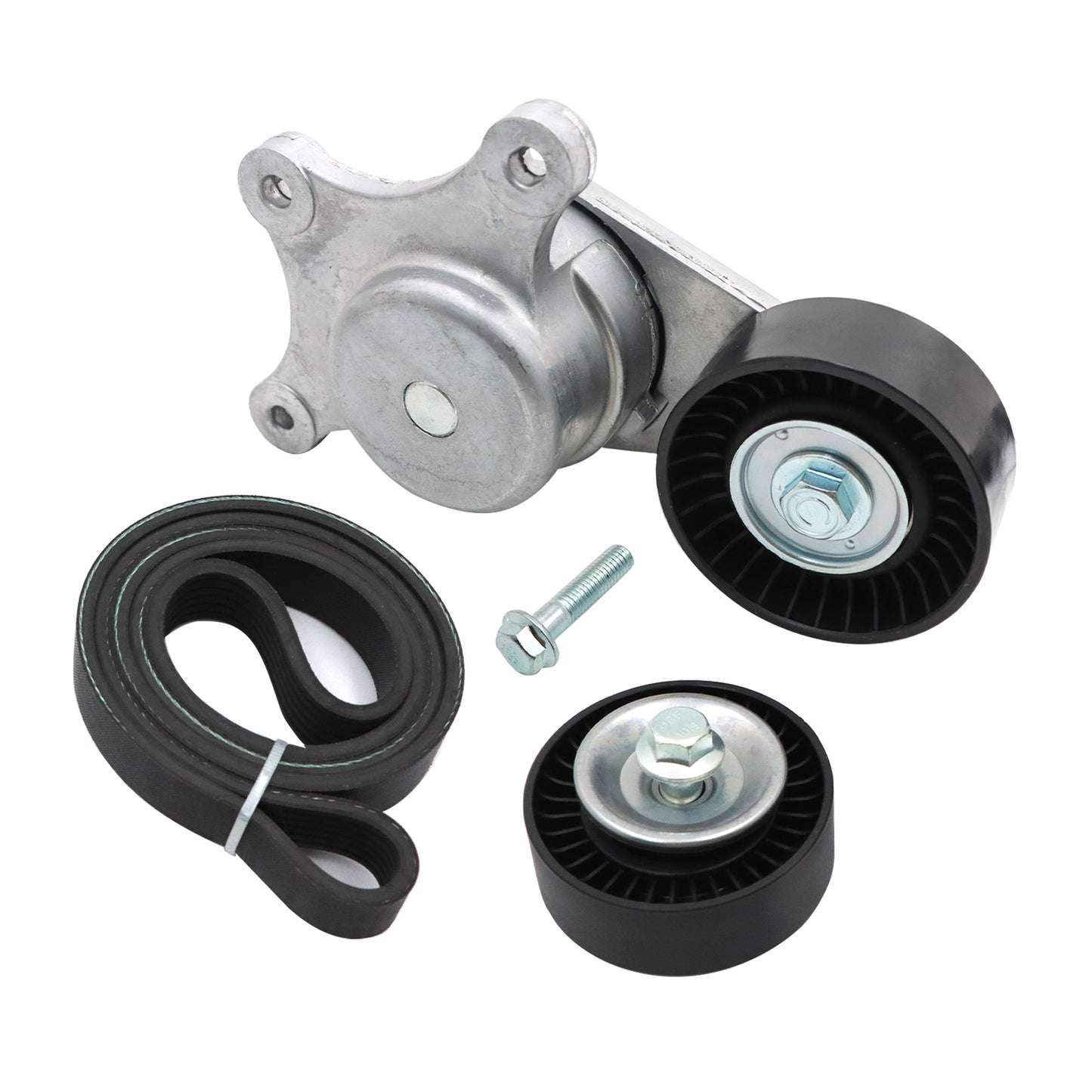 Fit Ford Lincoln Mazda 3.5L 3.7L V6 Belt Tensioner w/ Pulley Serpentine Belt