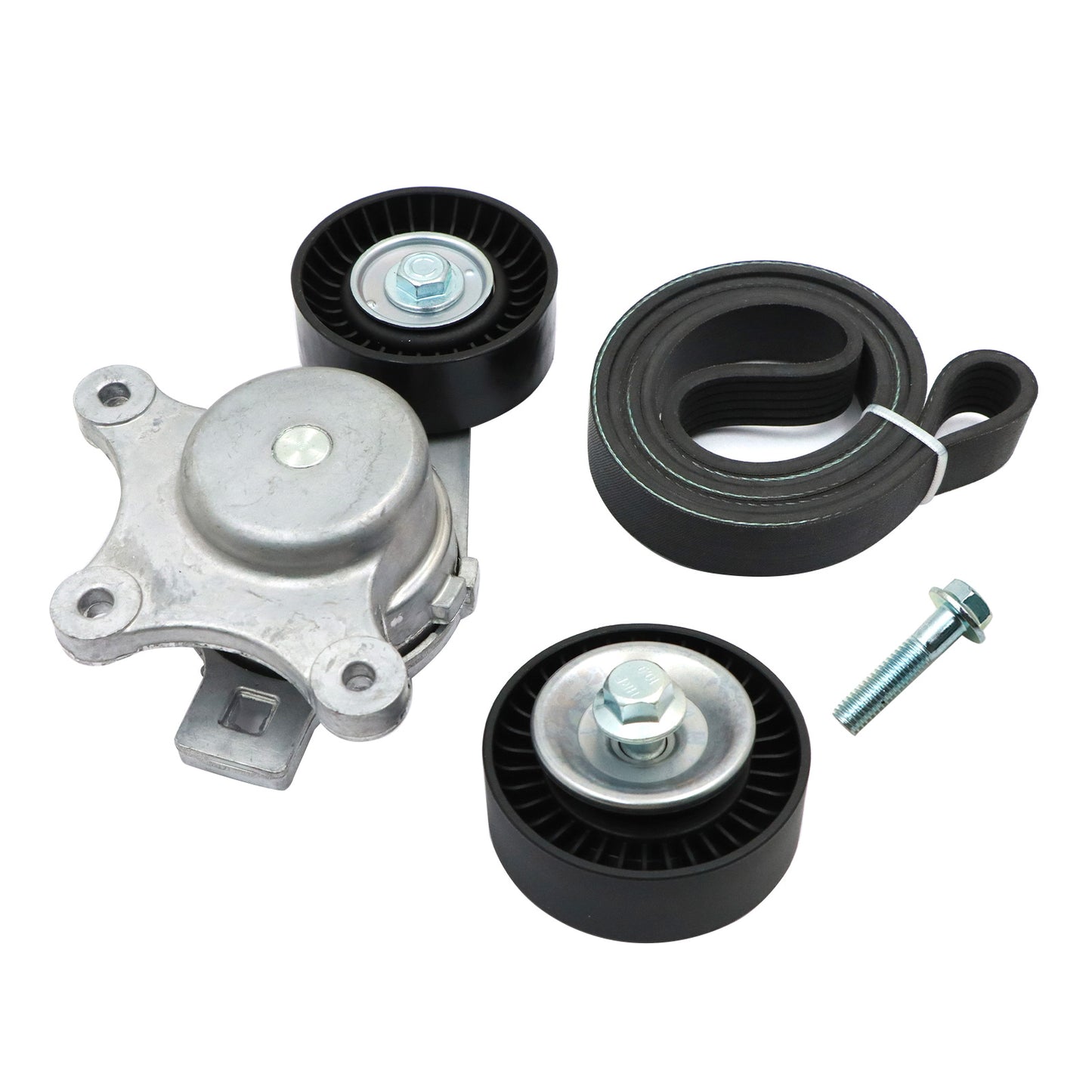 Fit Ford Lincoln Mazda 3.5L 3.7L V6 Belt Tensioner w/ Pulley Serpentine Belt
