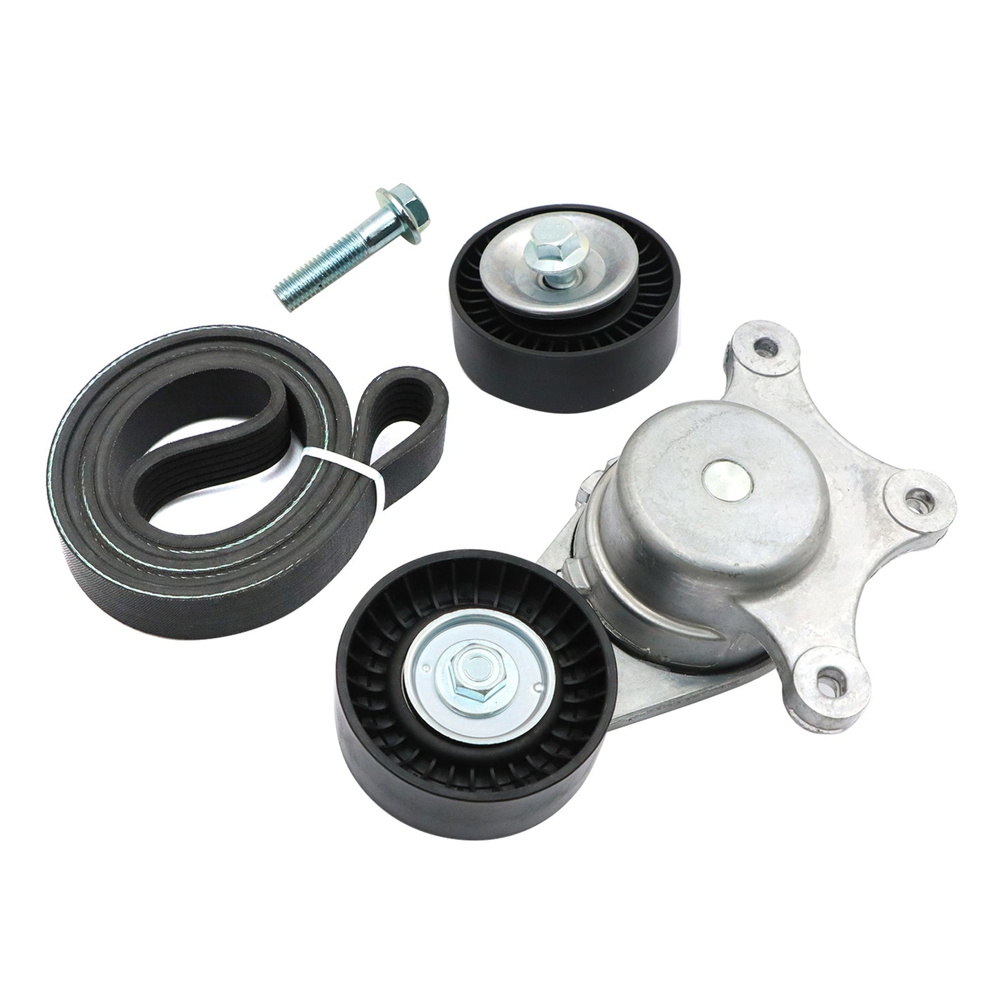 Fit Ford Lincoln Mazda 3.5L 3.7L V6 Belt Tensioner w/ Pulley Serpentine Belt
